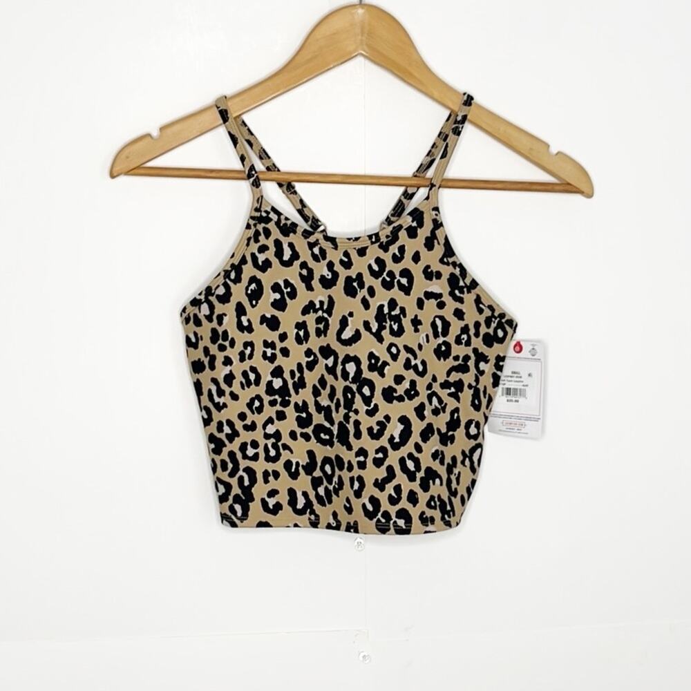 Womens Champion Leopard Rose Longline Tank Size Small